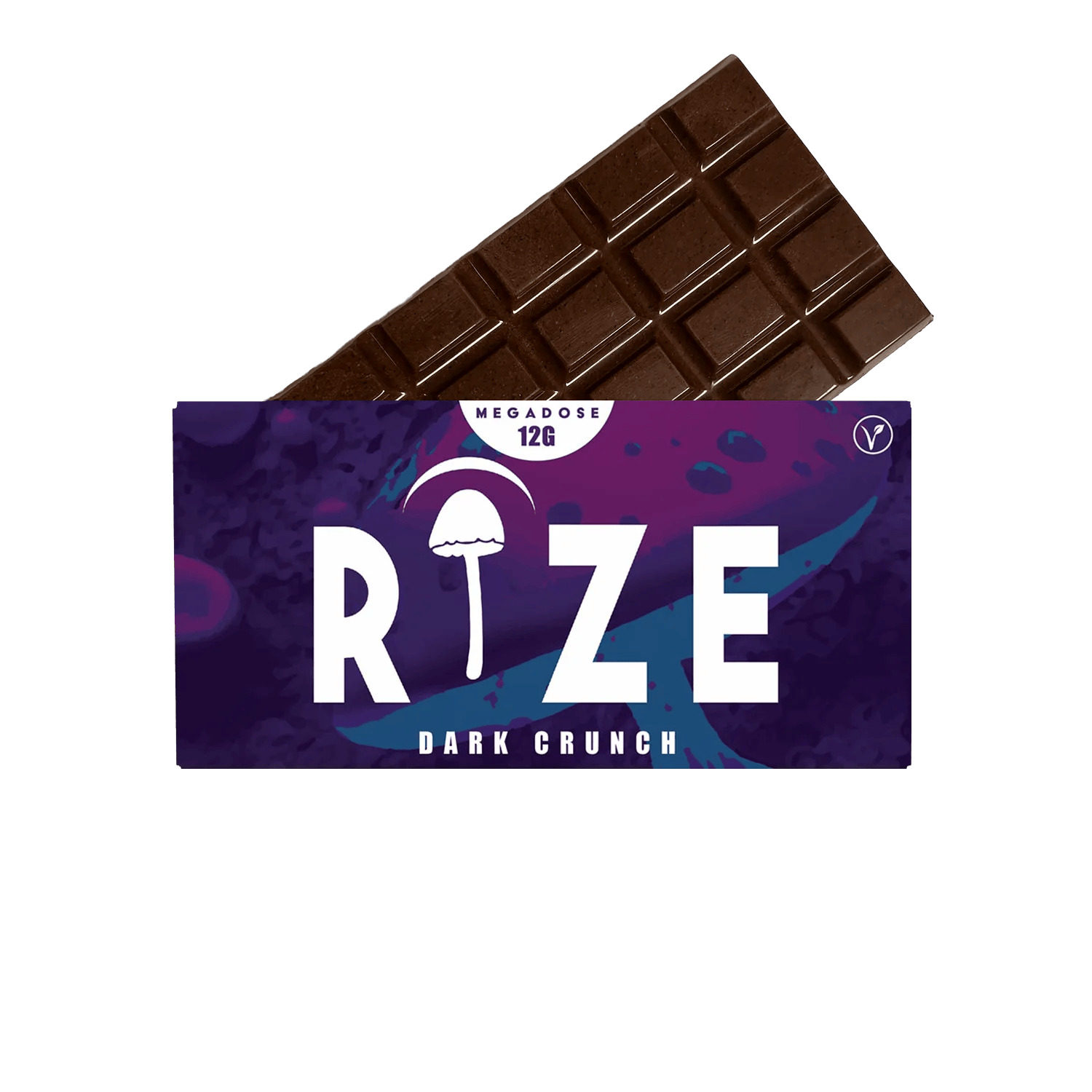 Rize 12g Mushroom Chocolate Bar Dark Crunch flavor