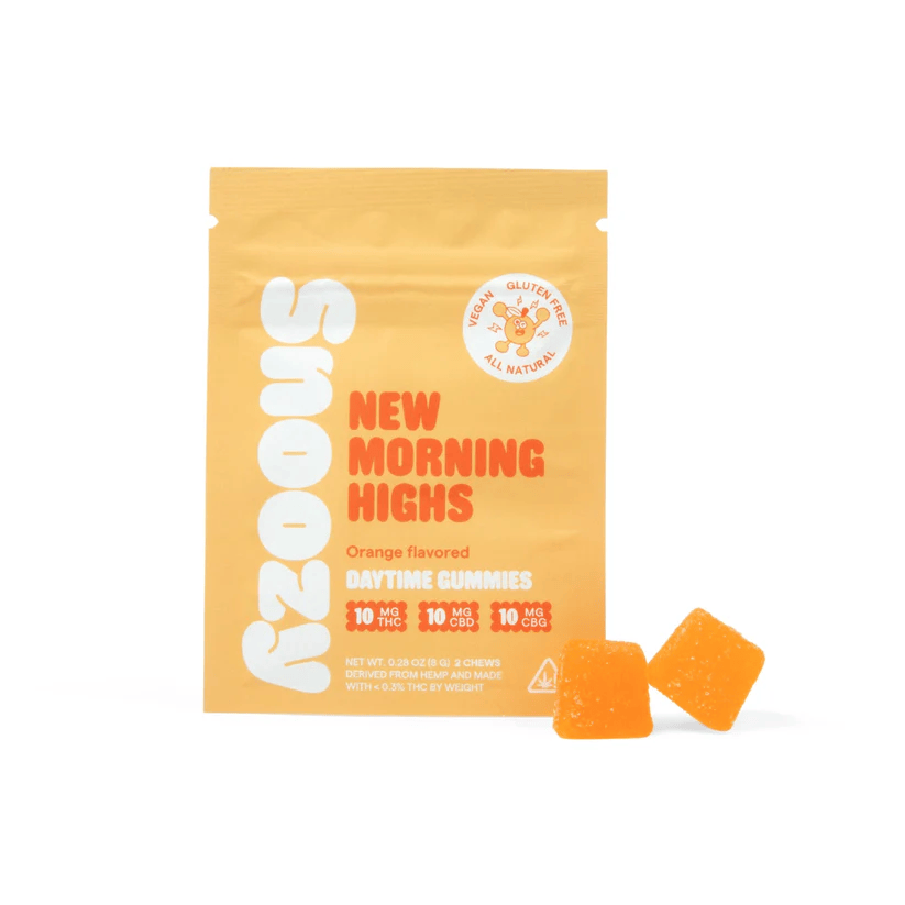 Snoozy New Morning Highs 2 count orange gummies