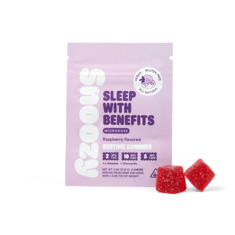 Snoozy Sleep with Benefits Microdose 2 count raspberry gummies