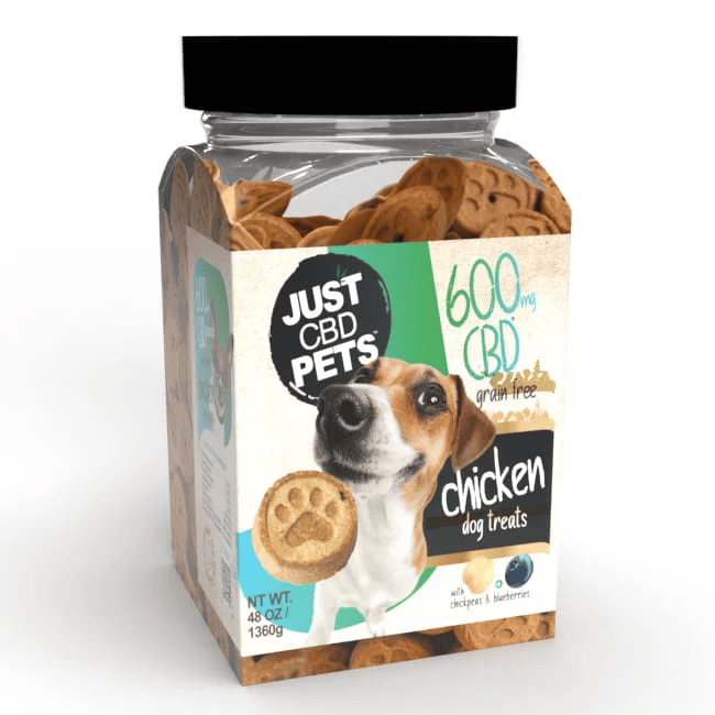 JustCBD Pets - 600mg Dog Treats Jar - 3 Flavors!