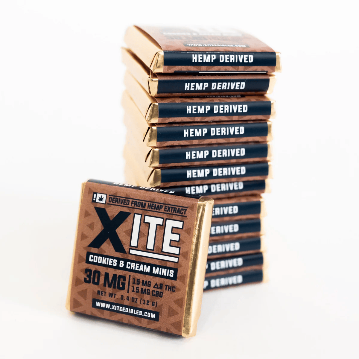 XITE - 30mg 1:1 THC/CBD Cookies and Cream Chocolate Square