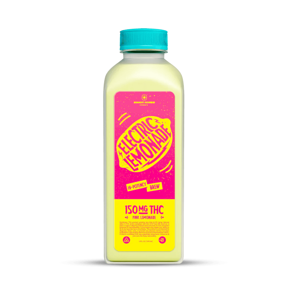 Shady Acres THC Lemonade Pink Electric Lemonade 150mg bottle