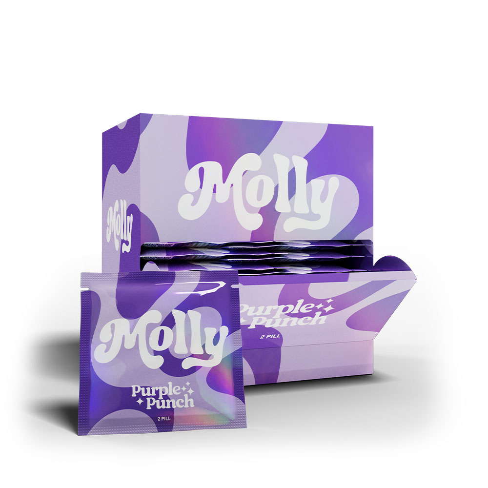 Molly 2ct Tabs Purple Punch flavor herbal nootropic edible tabs
