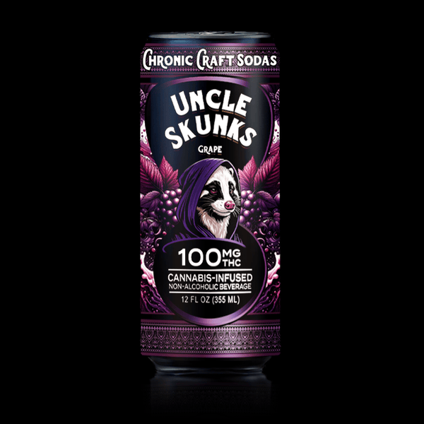 Uncle Skunks THC Craft Soda Grape 100mg