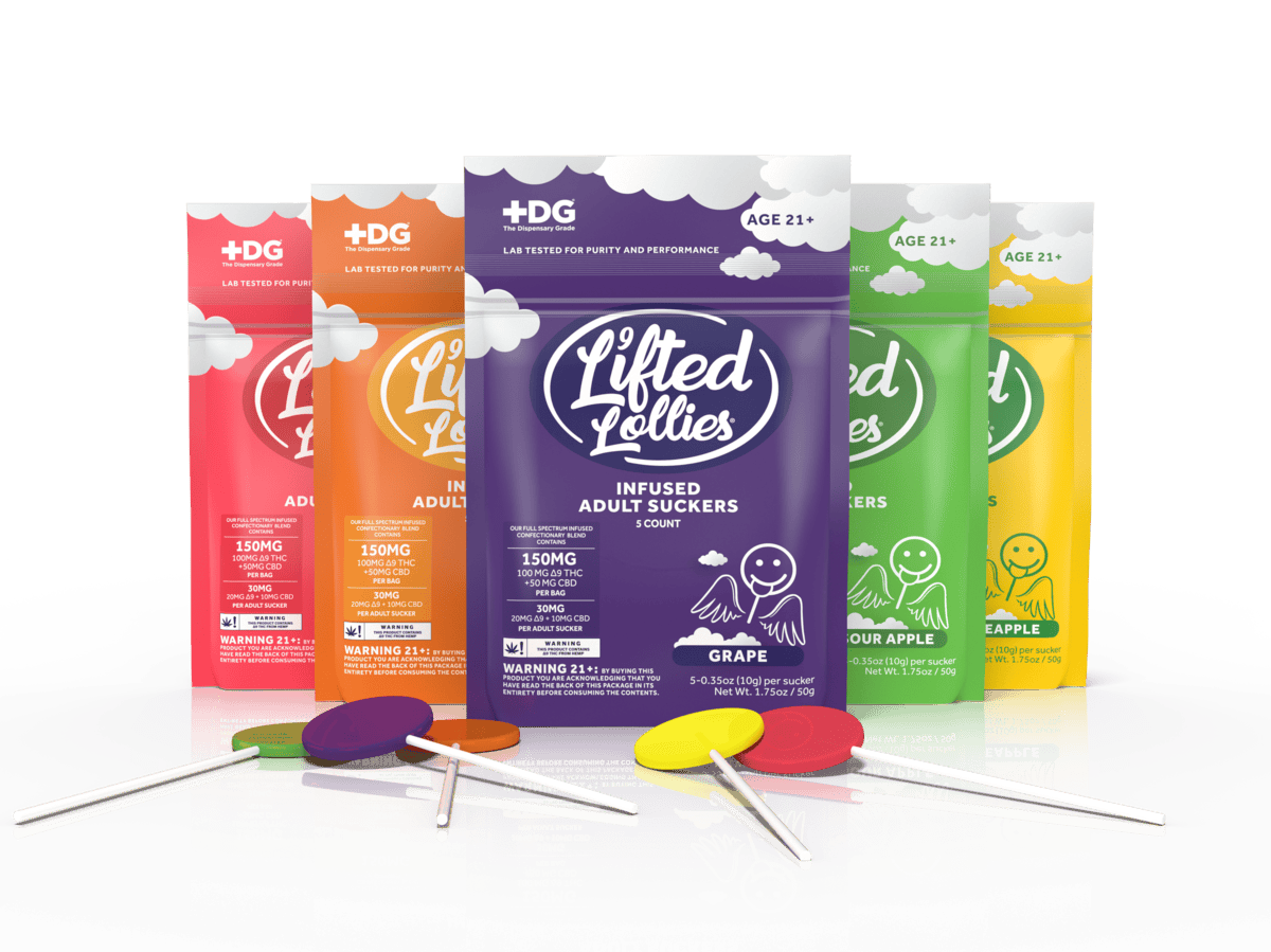 The Dispensary Grade - Lifted Lollies THC Infused Suckers 5ct Bag - 5 Flavors!