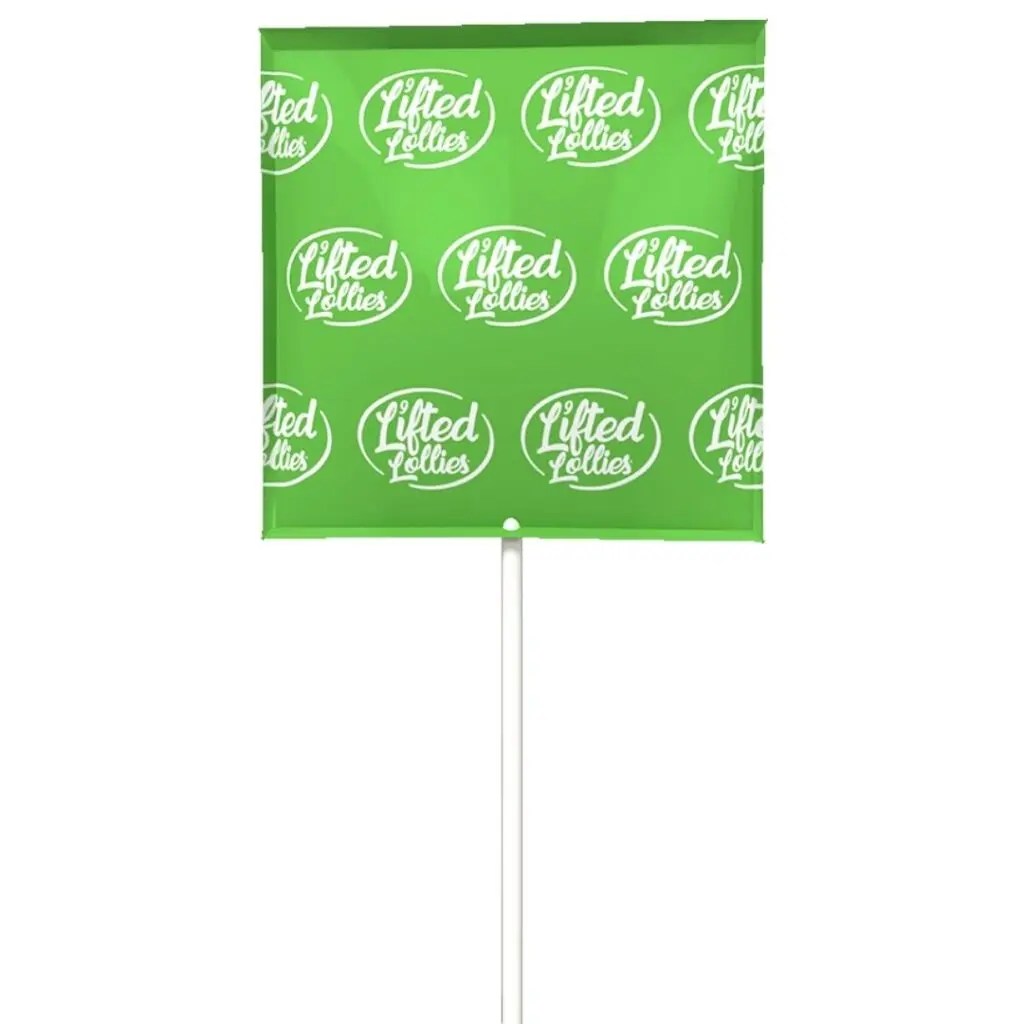 Lifted Lollies 30mg D9 THC Sour Apple Sucker