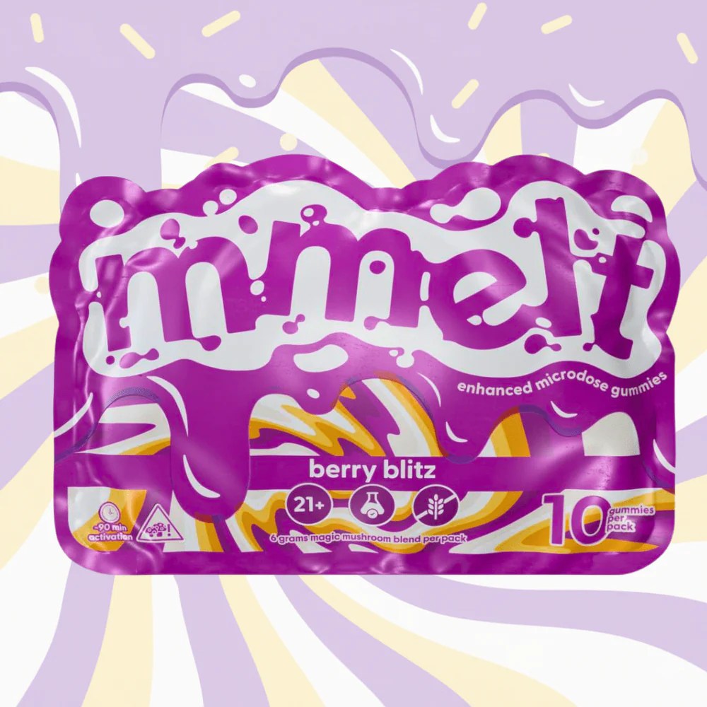 Mmelt Berry Blitz 10ct Enhanced Mushroom Gummies