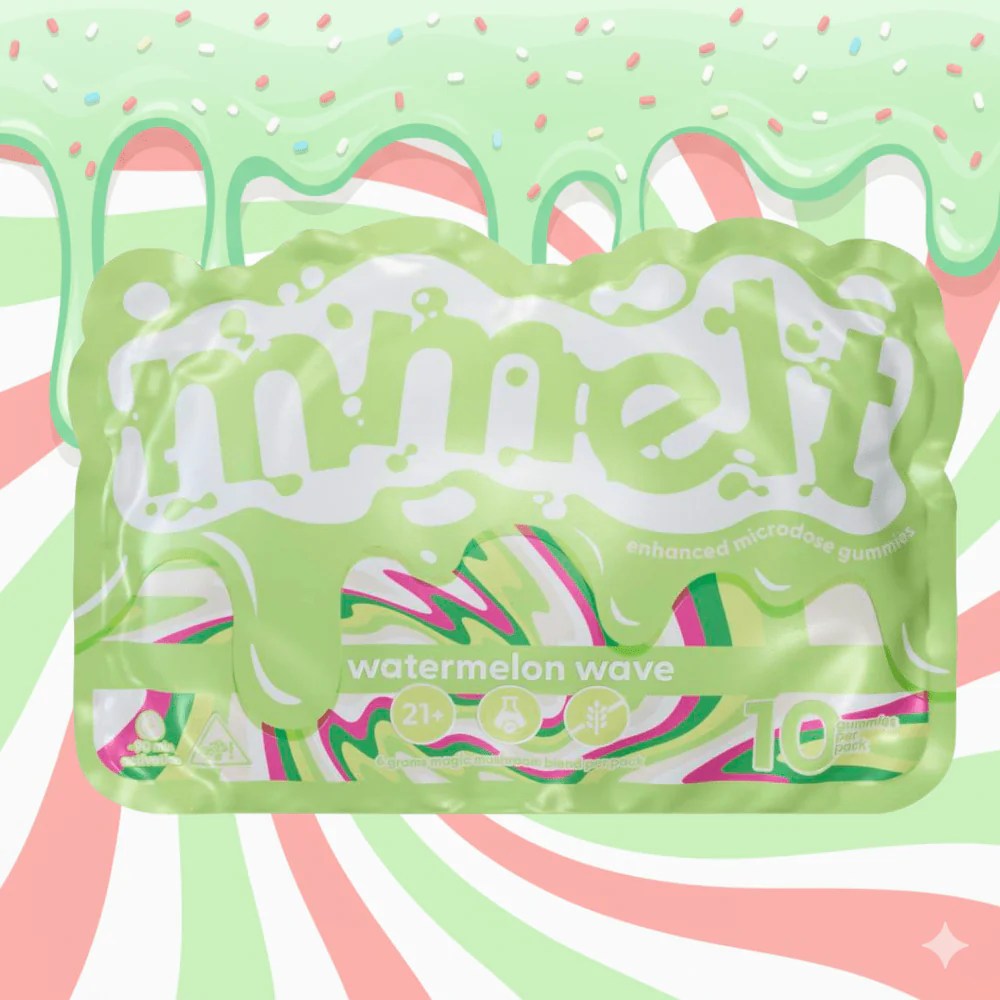 Mmelt Watermelon Wave 10ct Enhanced Mushroom Gummies