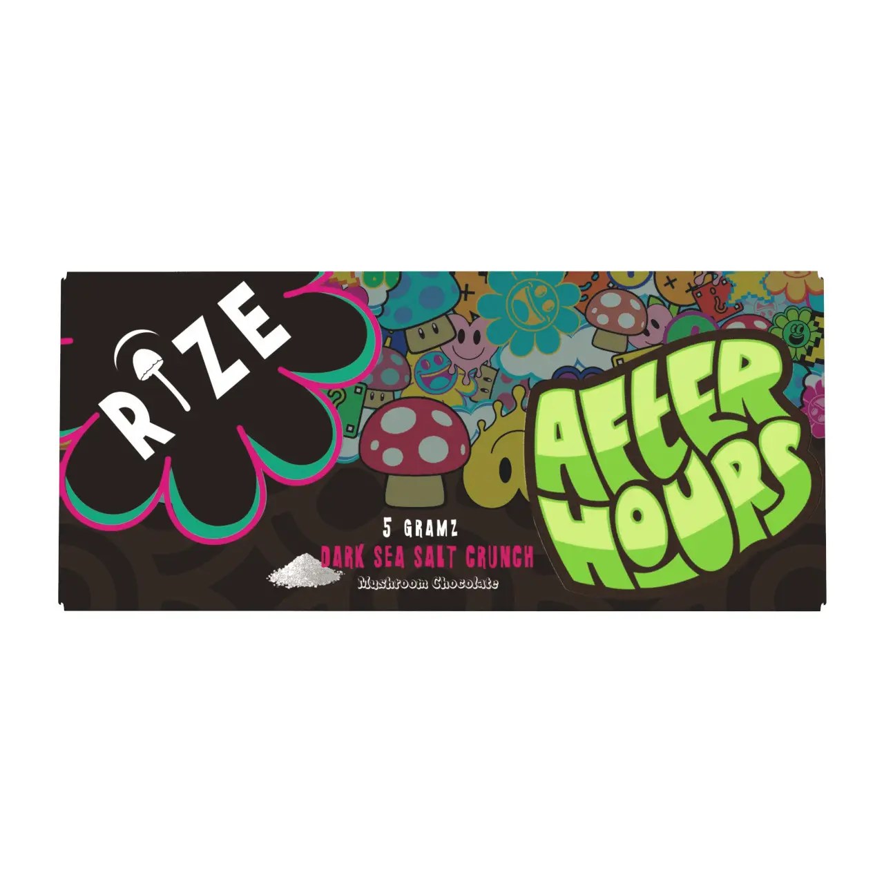 Rize After Hours Dark Sea Salt Mushroom Chocolate Bar