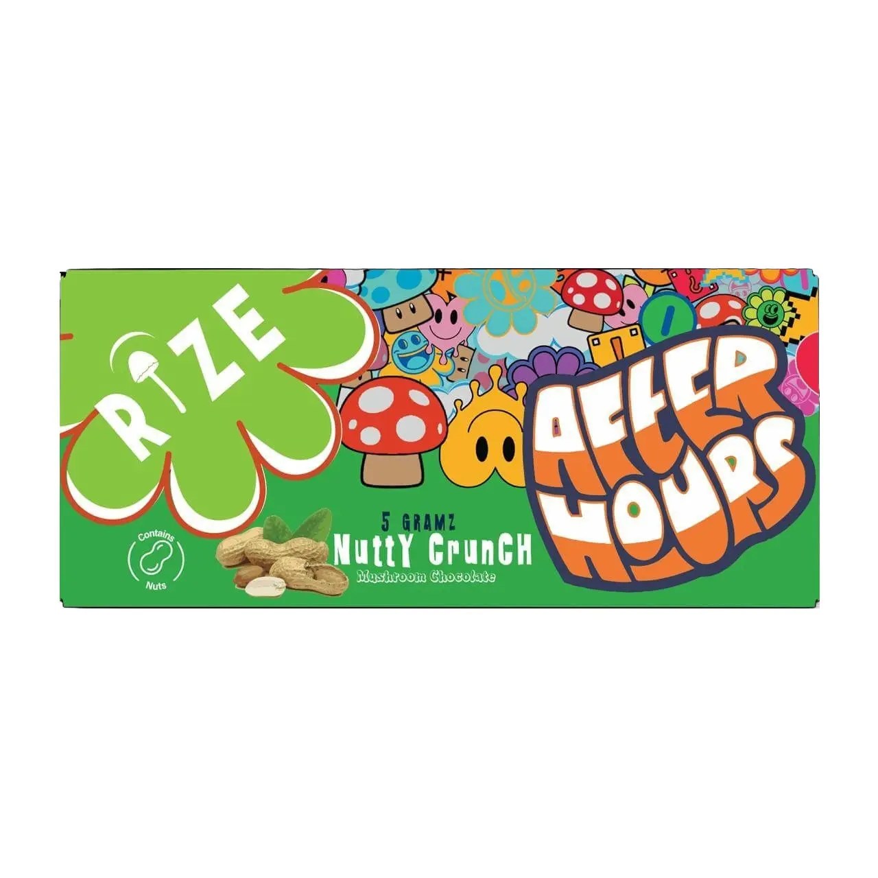 Rize After Hours Nutty Crunch Mushroom Chocolate Bar