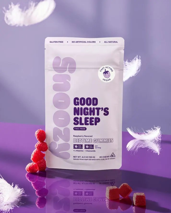 Snoozy Wellness Gummies Good Night s Sleep THC Free pouch