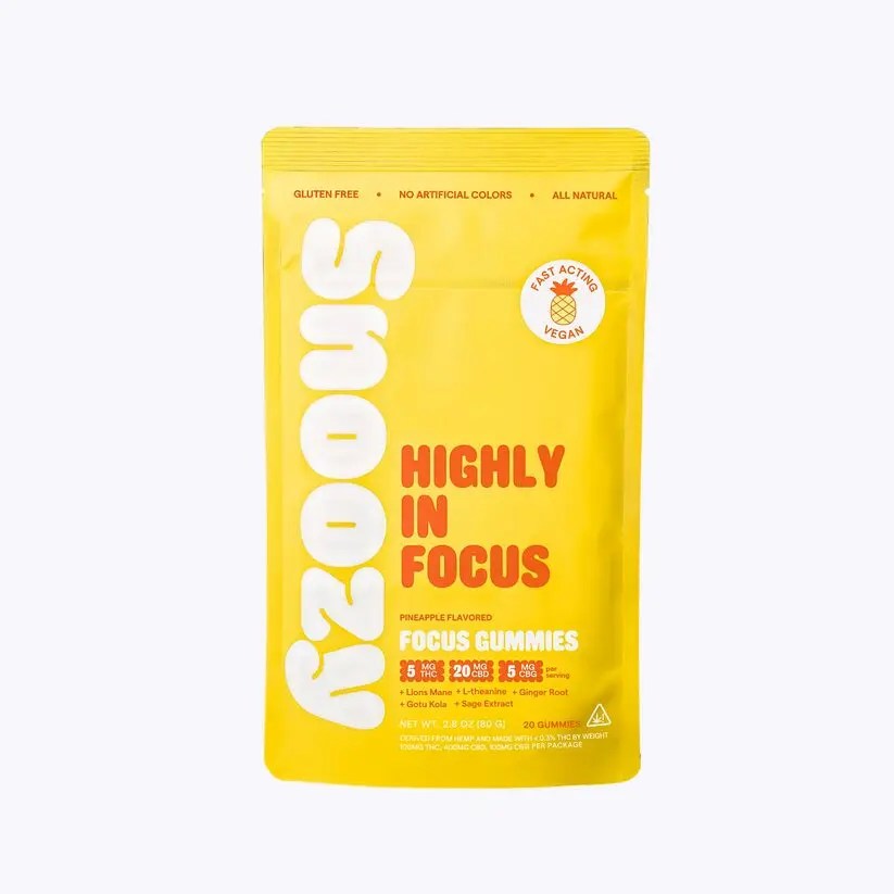 Snoozy Wellness Gummies Highly in Focus pouch