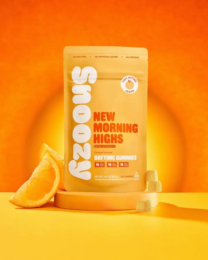 Snoozy Wellness Gummies New Morning Highs pouch