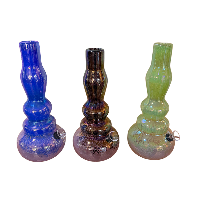 12" Soft Glass Water Pipe - 3 Colors!