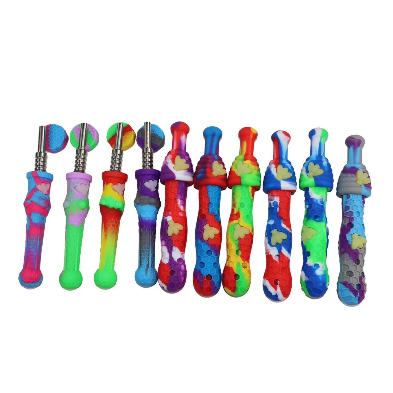 14 inch titanium tip silicone nectar collector assorted colors product image