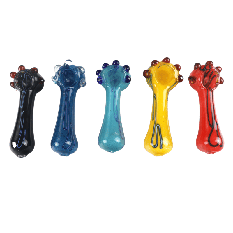 4" Frit and Multi Marbles Pipe