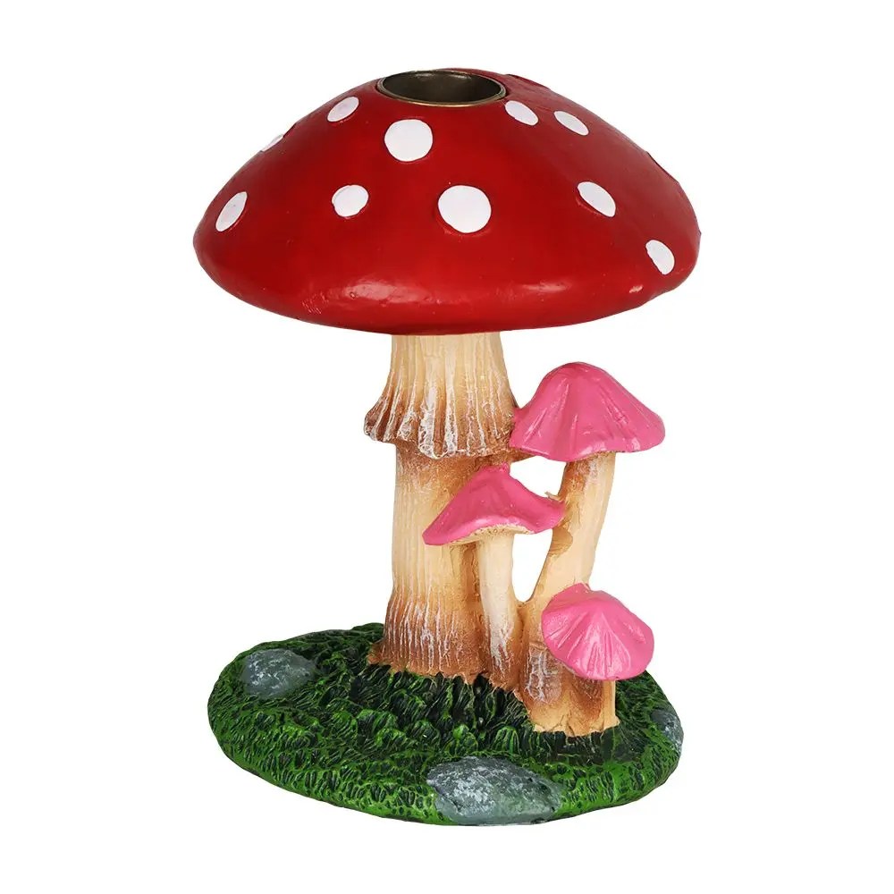 Sprouting Shrooms backflow polyresin incense burner