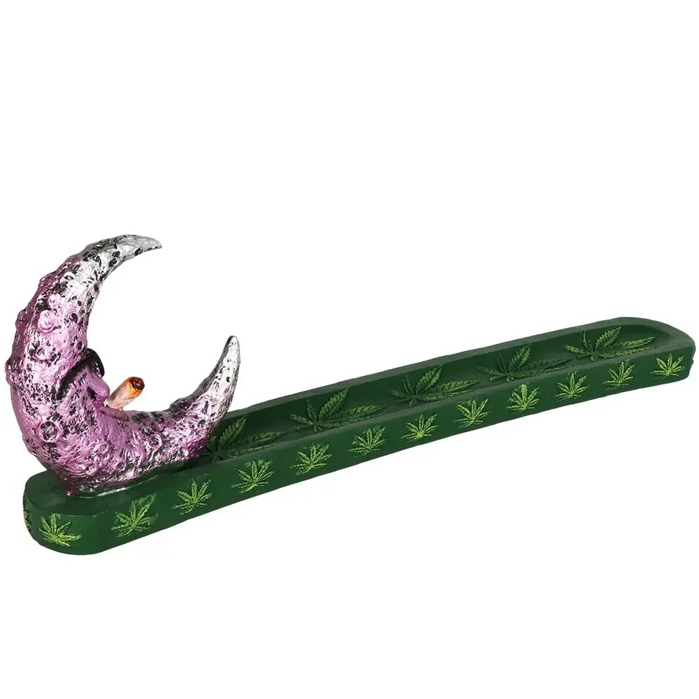 Cool stoner moon incense burner side view