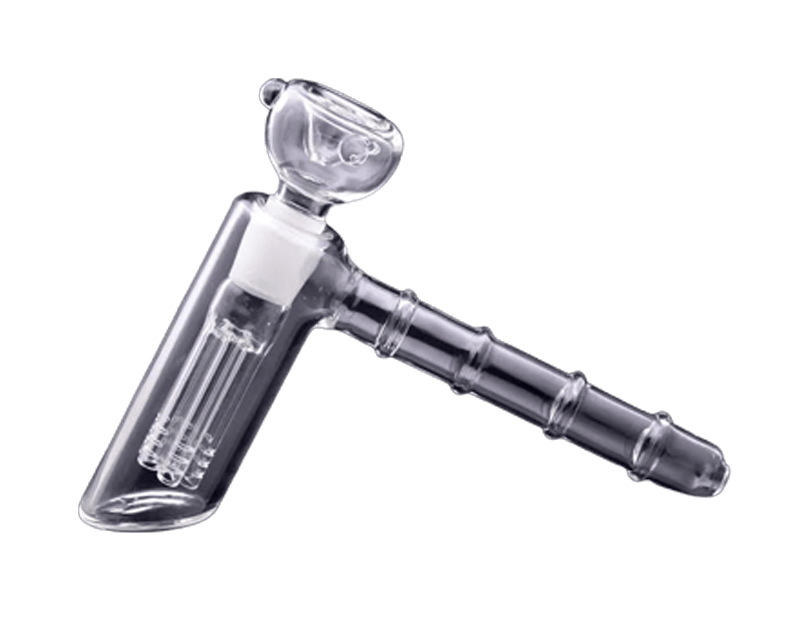 6 arm percolator mini glass hammer water pipe clear borosilicate