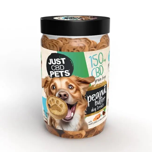 JustCBD Pets 150mg CBD crunchy dog treats image 2