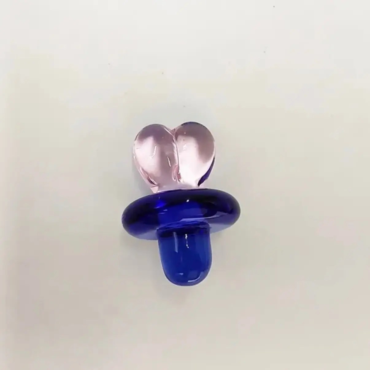 Heart shape custom glass carb cap