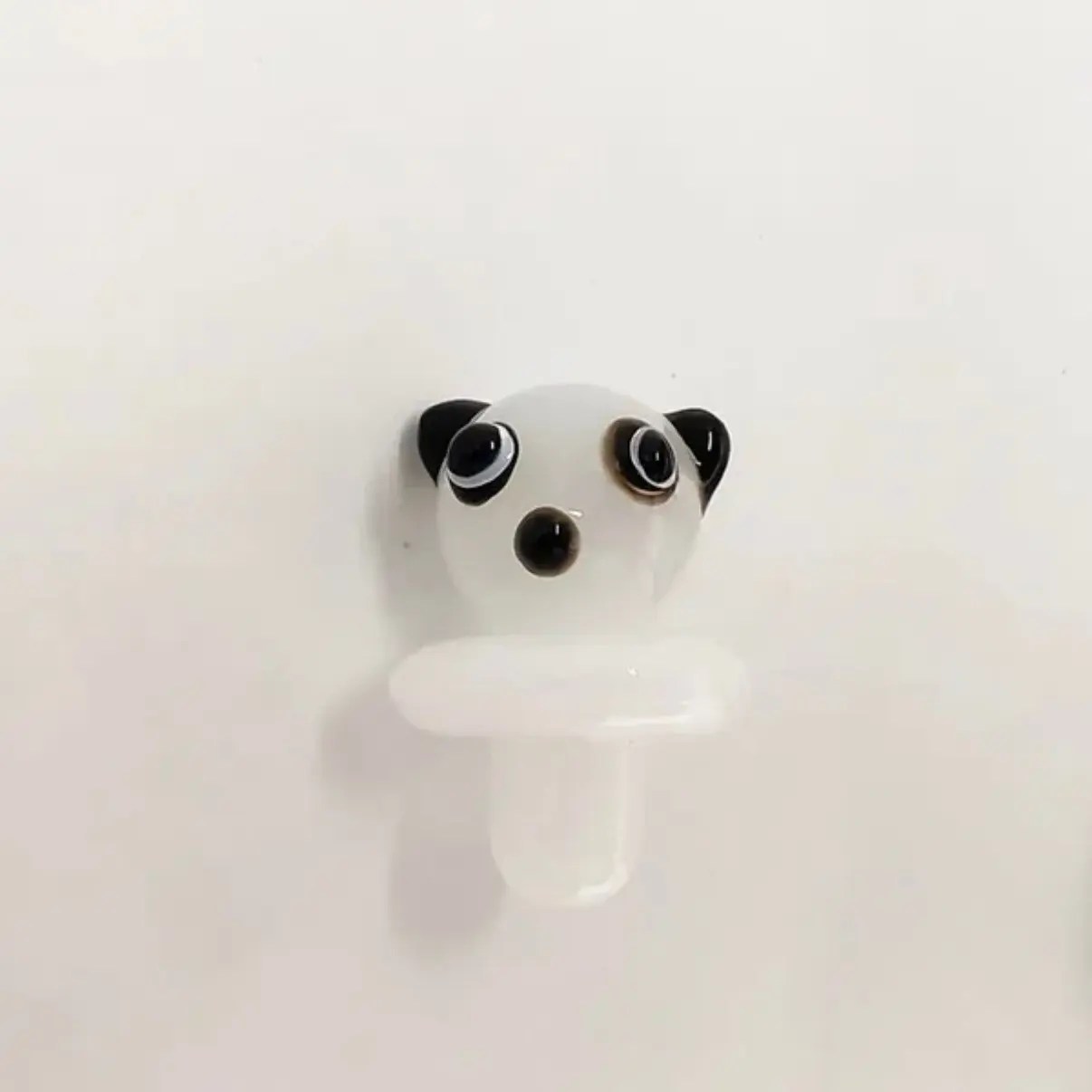 Panda shape custom glass carb cap