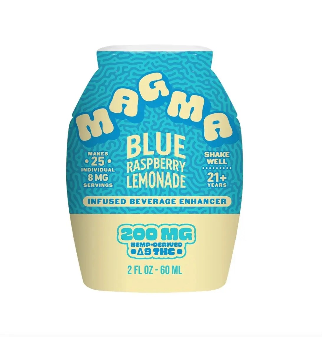 Liquid Lava Magma 200mg THC Drink Mix Blue Raspberry Lemonade flavor cannabis beverage powder