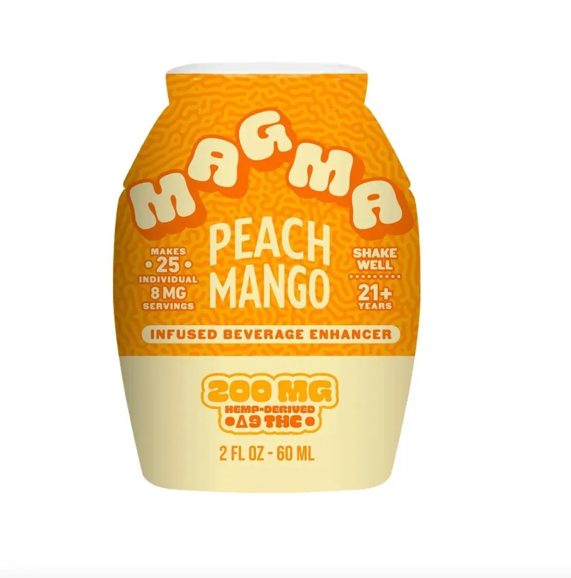 Liquid Lava Magma 200mg THC Drink Mix Peach Mango flavor cannabis beverage powder