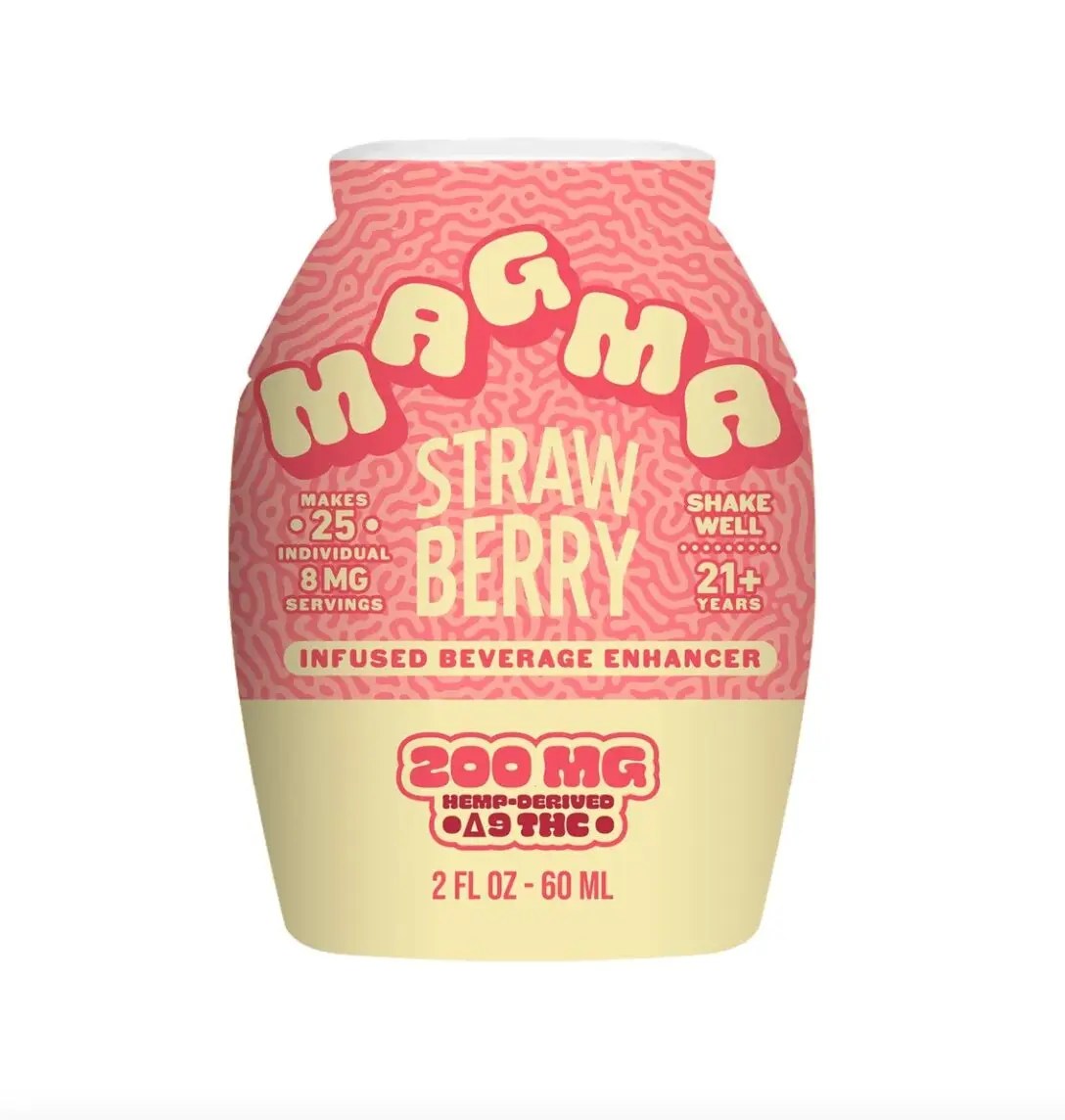 Liquid Lava Magma 200mg THC Drink Mix Strawberry flavor cannabis beverage powder