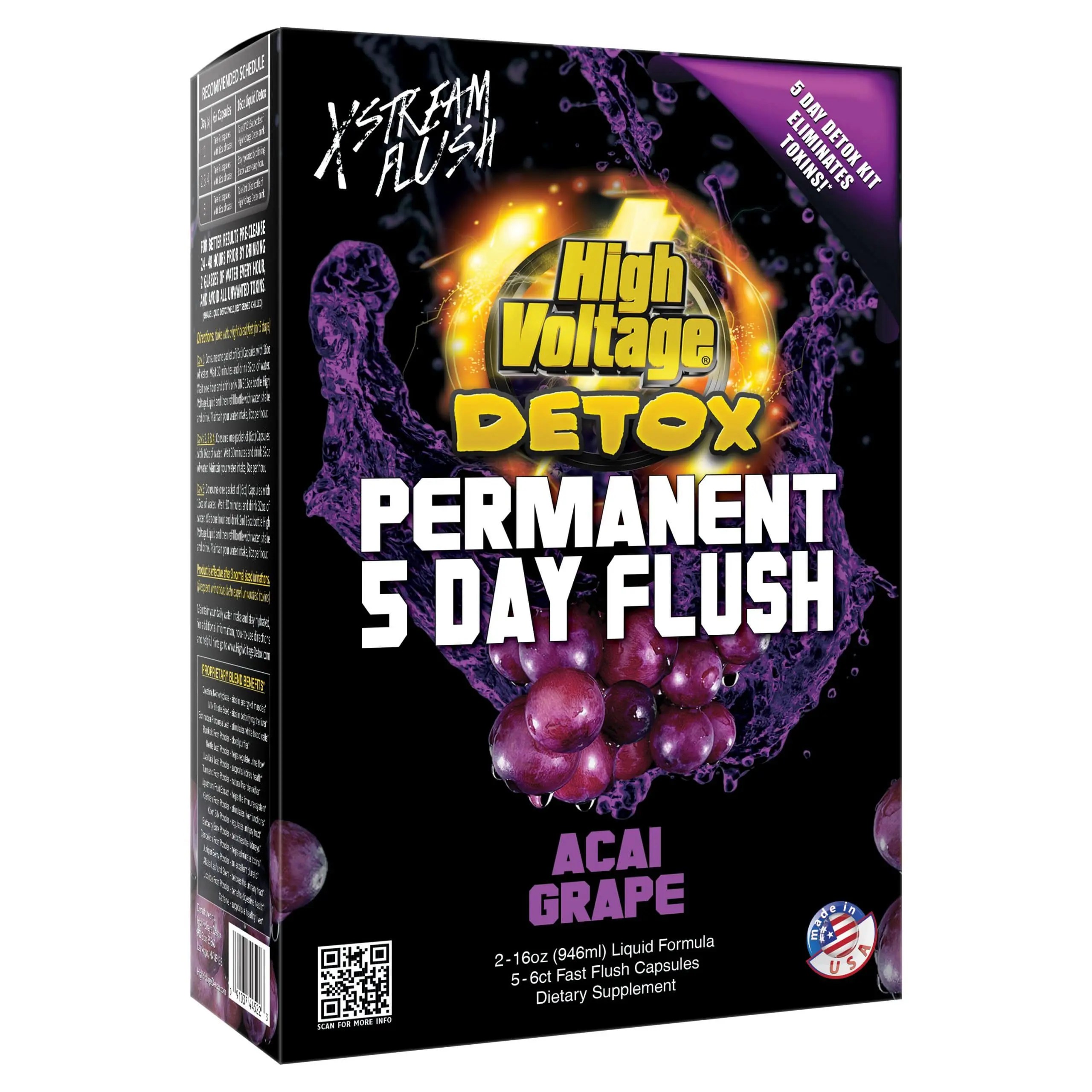 High Voltage Permanent Detox Acai Grape
