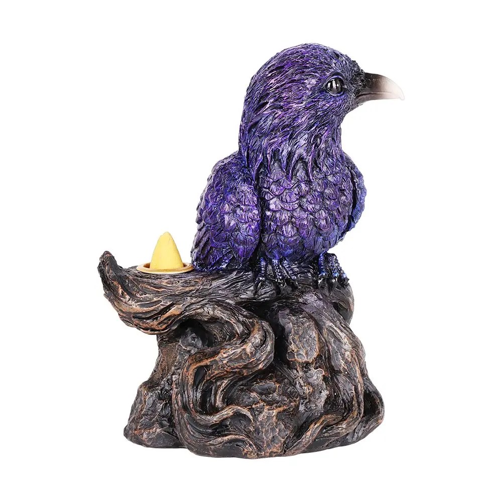 Quoth the Raven Back Flow Polyresin Incense Burner - 6.75" x 5.25" product image 2