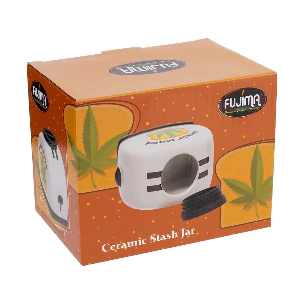 LARGE TOASTED CERAMIC STASH JAR product image 2