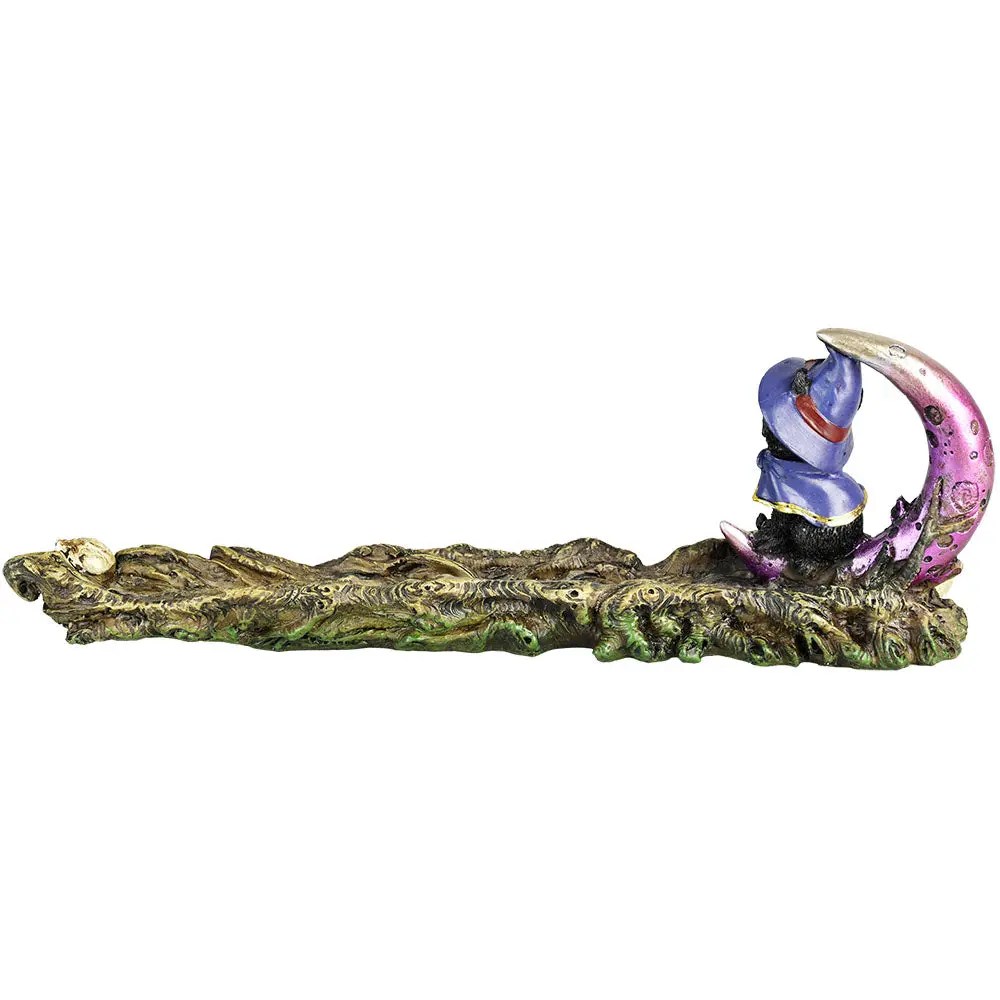 Black Magic Cat Polyresin Incense Burner - 11.5" product image 2