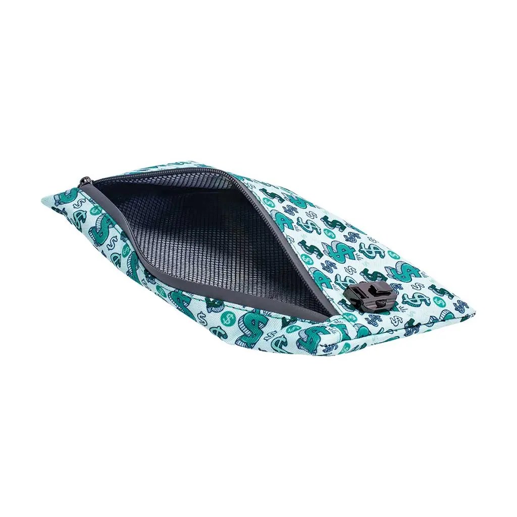 11IN X 6IN SMELLPROOF POUCH - DOLLAR SIGNS $ product image 3