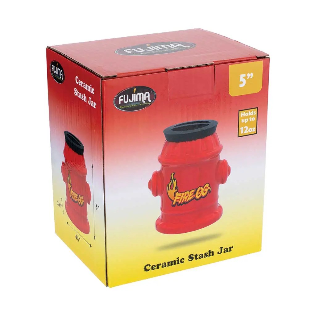 LARGE FIRE HYDRANT CERAMIC STASH JAR product image 3