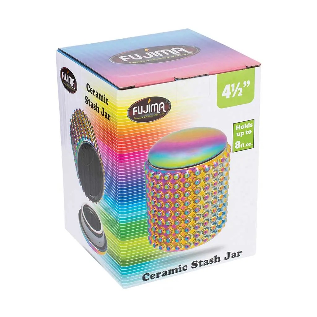 Fujima Large Dotted Ceramic Stash Jar - Spectrum product image 2