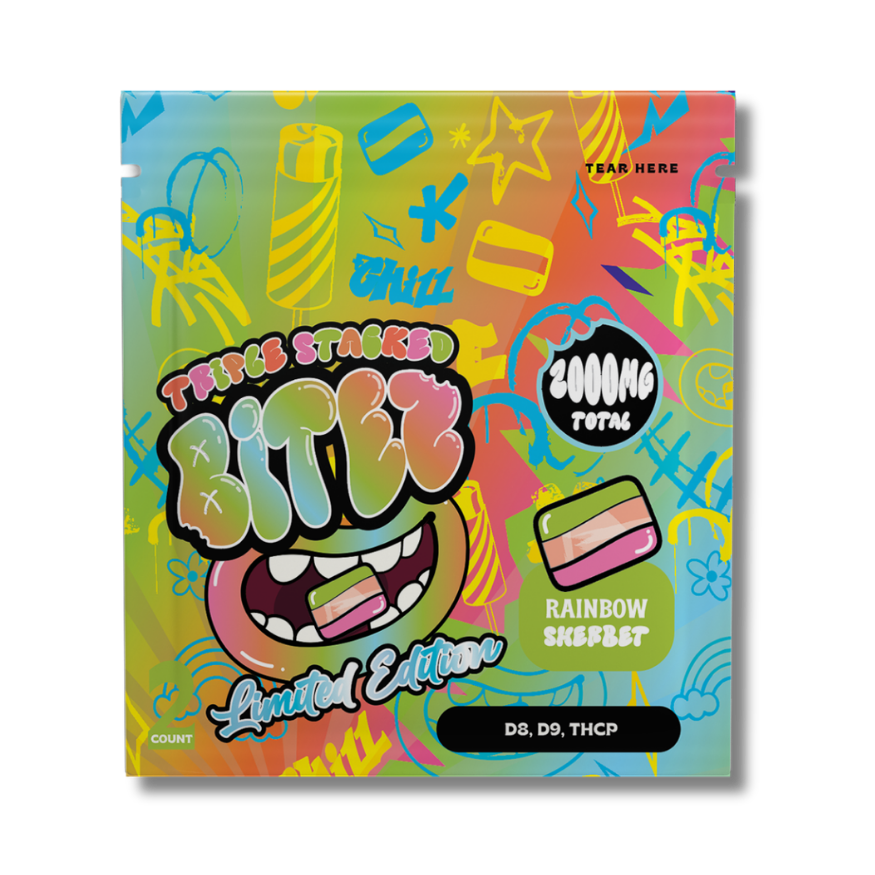 Ocho Triple Stack Bitez Rainbow Sherbet 2000mg THC edible