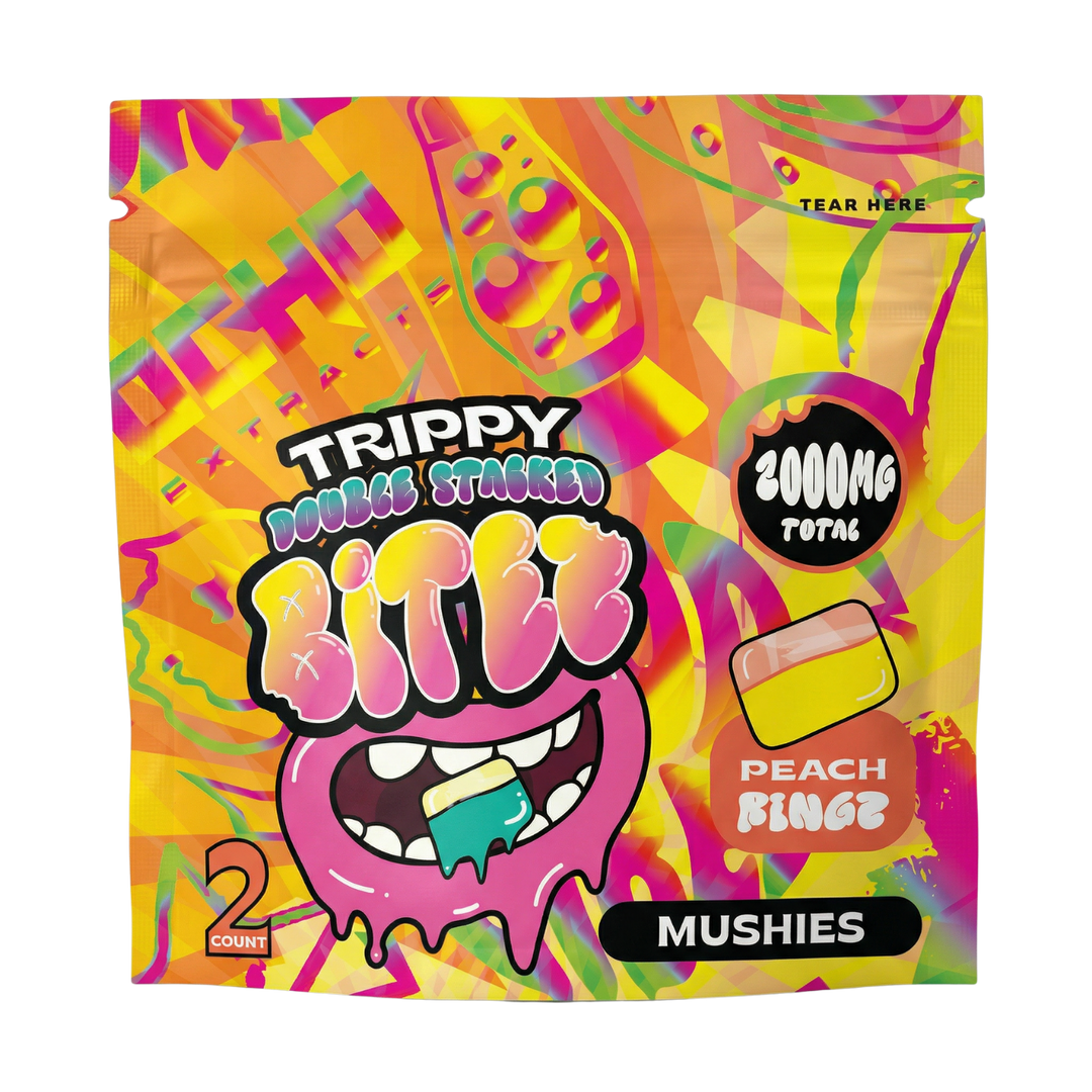 Ocho Trippy Bitez Peach Ringz Mushroom Gummies