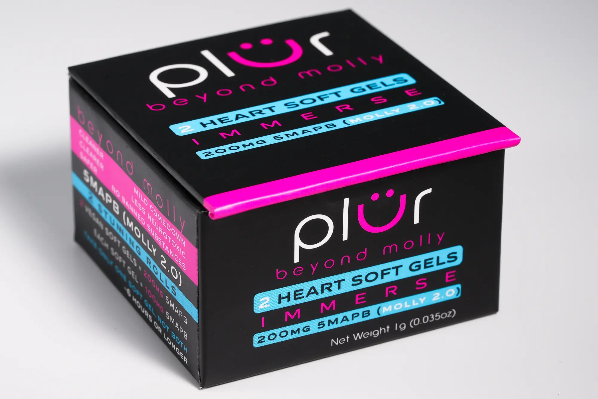 PLUR Beyond Molly Heart Soft Gels 2ct - 200mg 5MAPB heart-shaped soft gels
