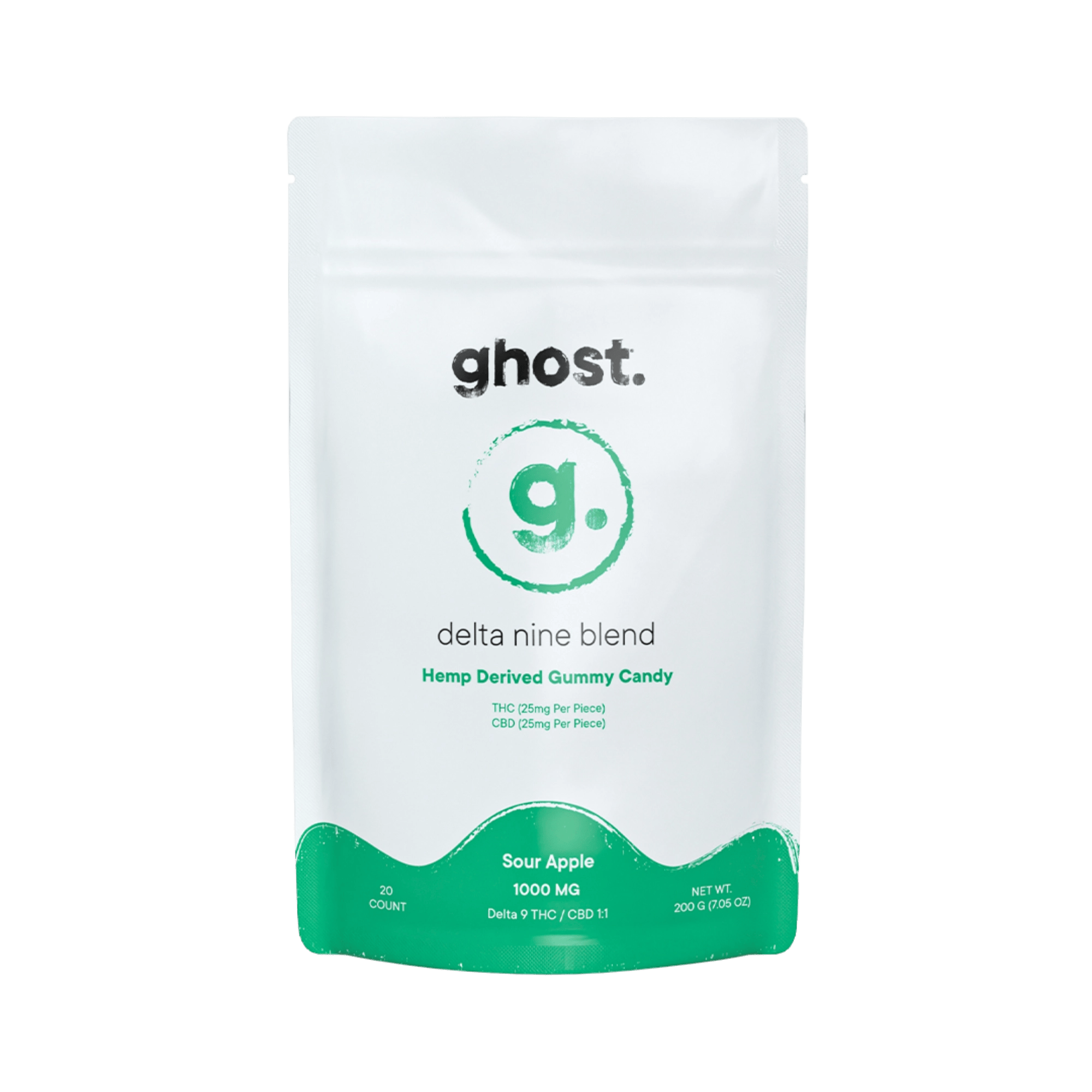 ghost D9 Gummies 1000mg Sour Apple 5 Pack