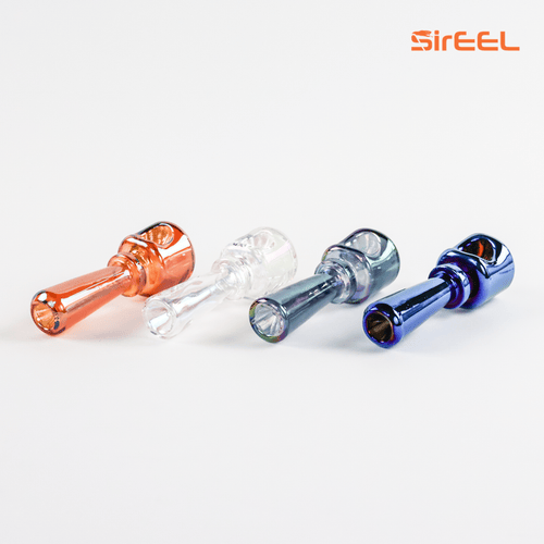 4.5″ SirEEL Iridized Stacked Geometric Hand Pipe – Assorted Colors