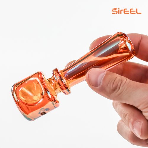 SirEEL Stacked Geometric Pipe detail of the color-shifting iridized coating