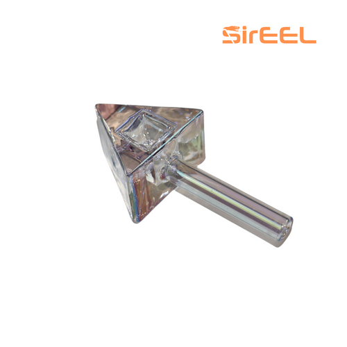 Prism finish SirEEL Vision Triangle Pipe with straight glass stem