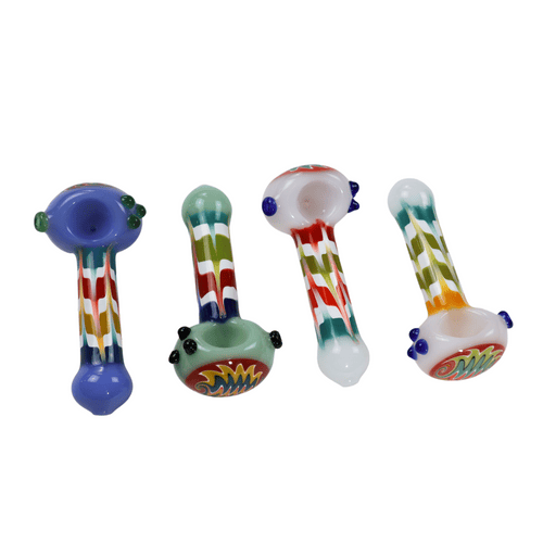 5″ Wig Wag and Wrap n Rake Hand Pipe – Assorted Colors