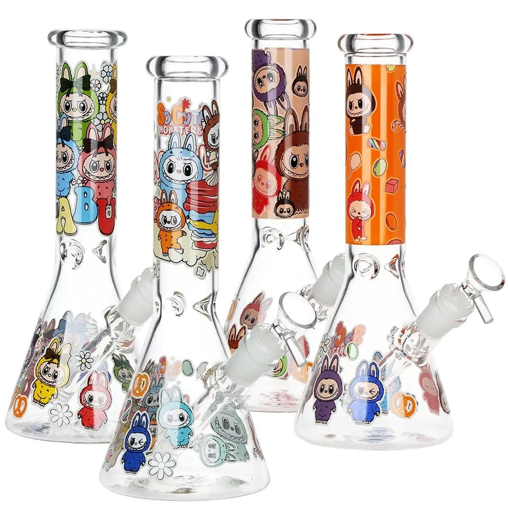 Labubu Beaker Glass Water Pipe Bong | 9.75" | 14mm F | Designs Vary product image 5