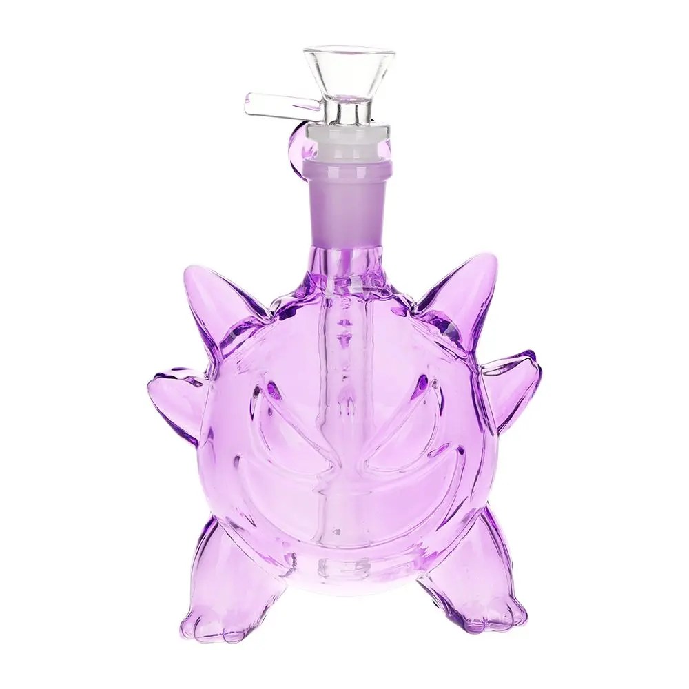 Purple Pocket Monster Glass Water Pipe - 5.75" / 14mm F / "Ghost Type" product image 3