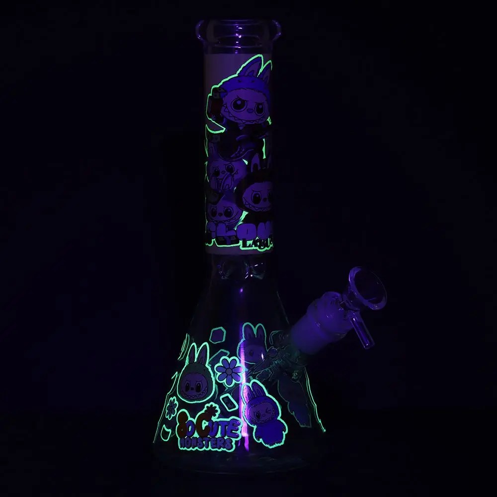 Labubu Beaker Glass Water Pipe Bong | 9.75" | 14mm F | Designs Vary product image 3
