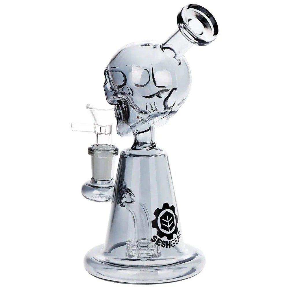 SeshGear Ancient Skullz Glass Water Pipe - 7.5" / 14mm F product image 2