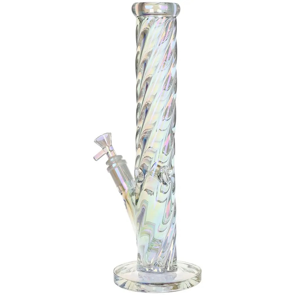 SeshGear Twist Straight Tube Glass Water Pipe - 13.75" / 14mm F product image 2