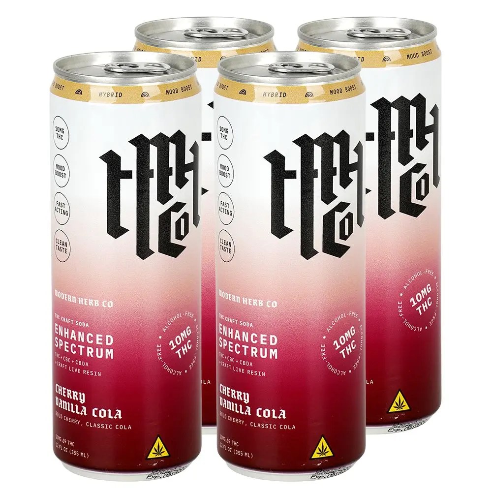 Modern Herb Co D9 THC Blend Craft Soda | 12oz | 10mg | 4ct Pack
